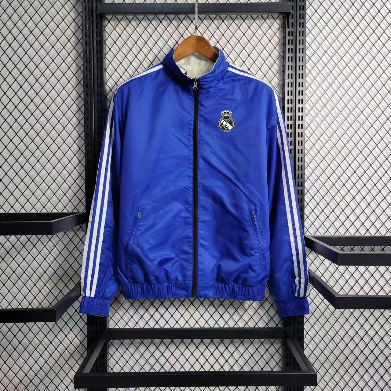 Veste coupe vent Real Madrid Bleu 2023 2024 - L'Univers du Maillot